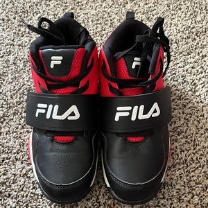 Red/Black FILA shoes